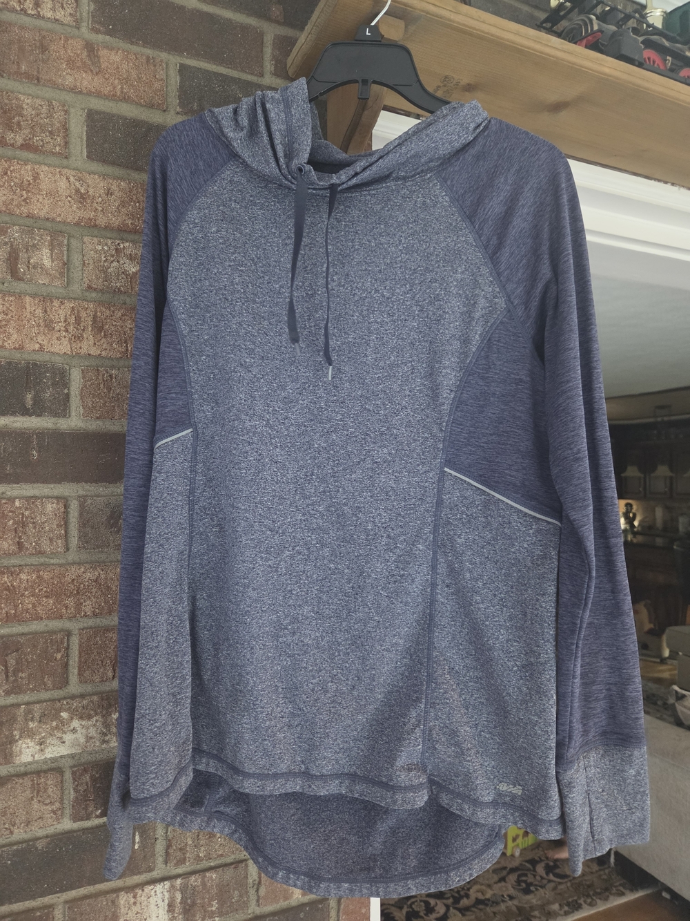 Women's Purple Hooded Pullover Long-Sleeve